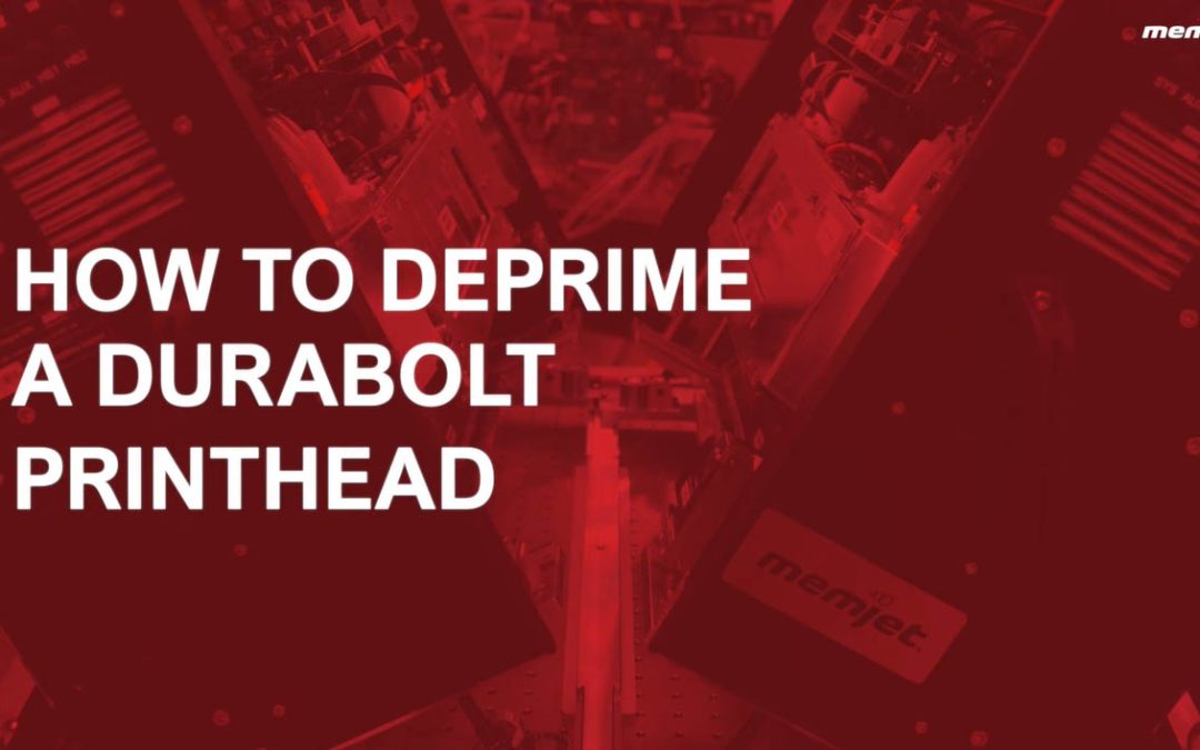 11. How to Deprime a DuraBolt Printhead