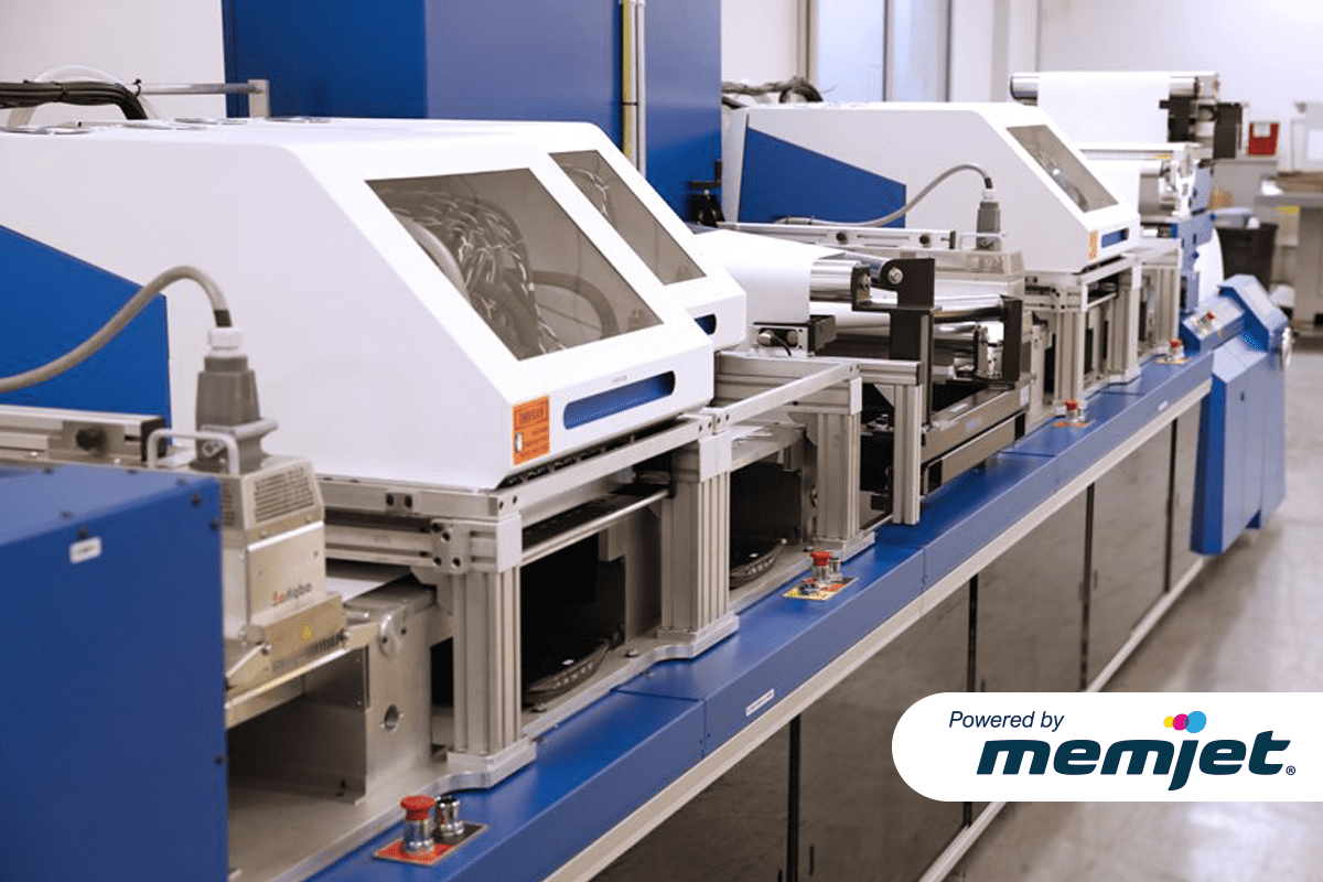The Superweb Webjet 100D is Powered by Memjet. It uses VersaPass inkjet technology to support commercial print applications.