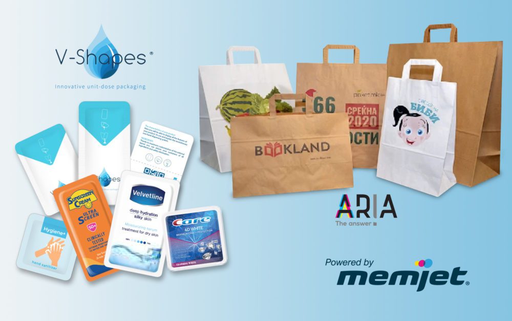 V-Shapes Aria printers powered by Memjet deliver innovation in packaging and paper bag printing.